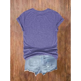 [Bohemian | Soft Stretch] Women's Bohemian T-Shirt | Soft Stretch Round Neck Short Sleeve Top | Fox & Pine Forest Graphic, All-Season Casual, Machine Washable, Multi-Color S-XXL