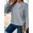 Plus Size, Autumn and Winter New Large Size Women's Button-Decorated Pullover Solid Color Casual Comfortable Long Sleeve Textured Design Sweatshirt