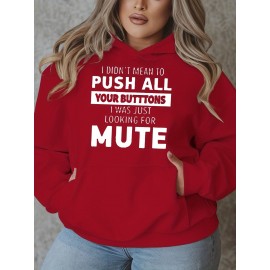 [Plus Size Sweatshirt] Plus Size Women's Casual Sweatshirt | Autumn and Winter Long-Sleeved Pullover with Pockets | Mute S Printed Round Neck