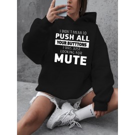 [Plus Size Sweatshirt] Plus Size Women's Casual Sweatshirt | Autumn and Winter Long-Sleeved Pullover with Pockets | Mute S Printed Round Neck